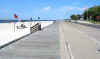 Gulfport/Biloxi Beach, showing boardwalk and divided road