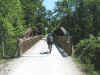 Old railroad bridge along the trail