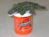 Lil Benny sitting on top of the container of Gatorade powder
