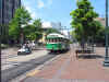 Trolley car that runs around Memphis