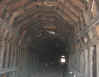 Inside view of the locked tunnel that was used by cars after the railroad went out of business